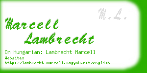 marcell lambrecht business card